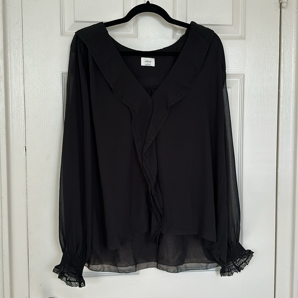 Wilfred Eden Blouse- BLACK, SIZE:L